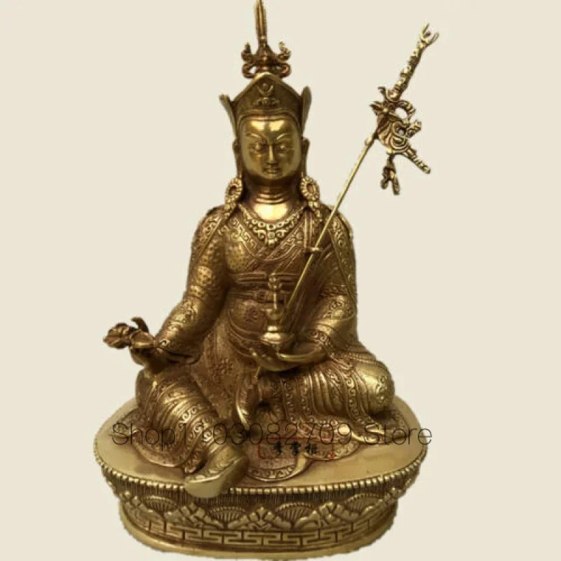 

8.2“ Buddhism Buddha bronze Gilt Padmasambhava Guru Rinpoche God statues