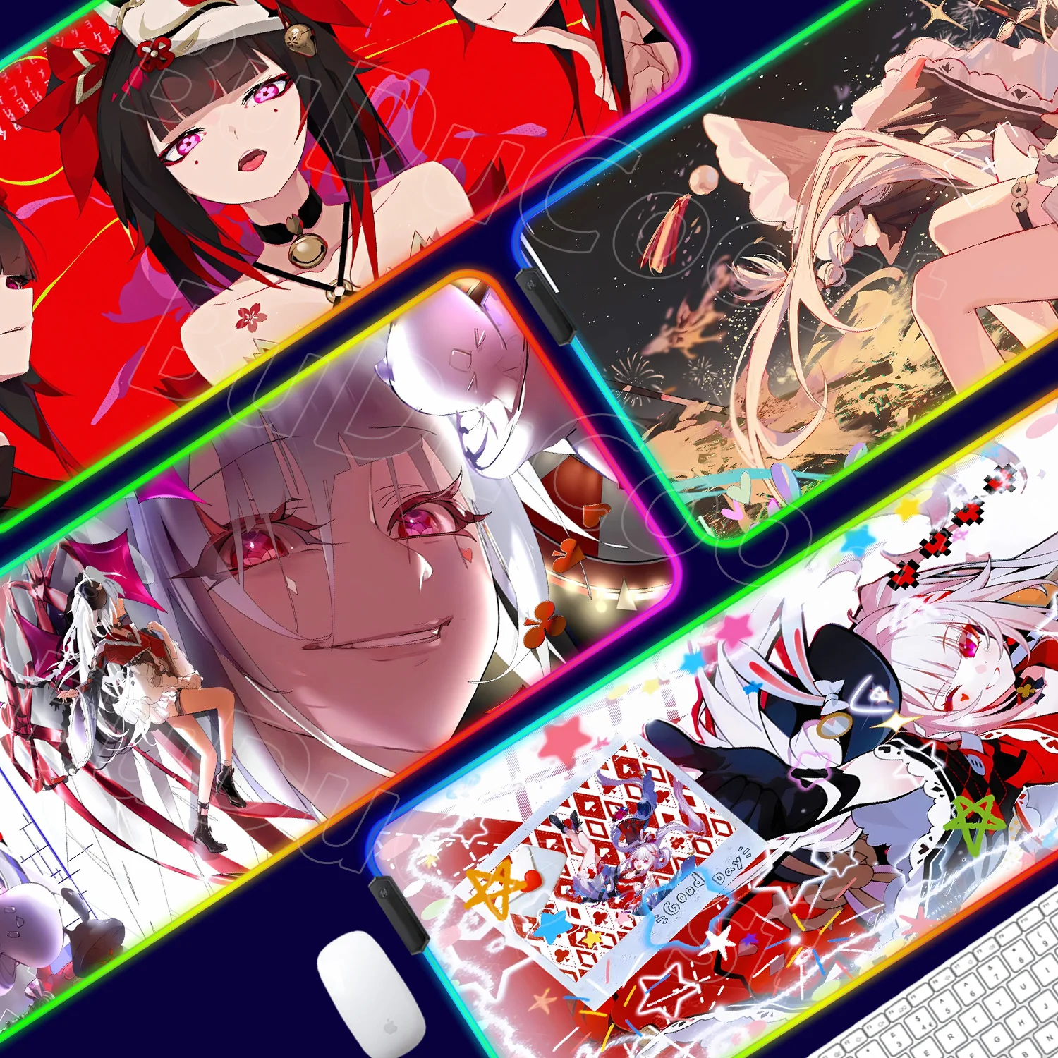 

Cute Anime Sparxie Honkai Star Rail Game S Mouse Pad RGB LED Light Non-Slip Rubber Base Office PC Home Desk-Mat USB Large Game