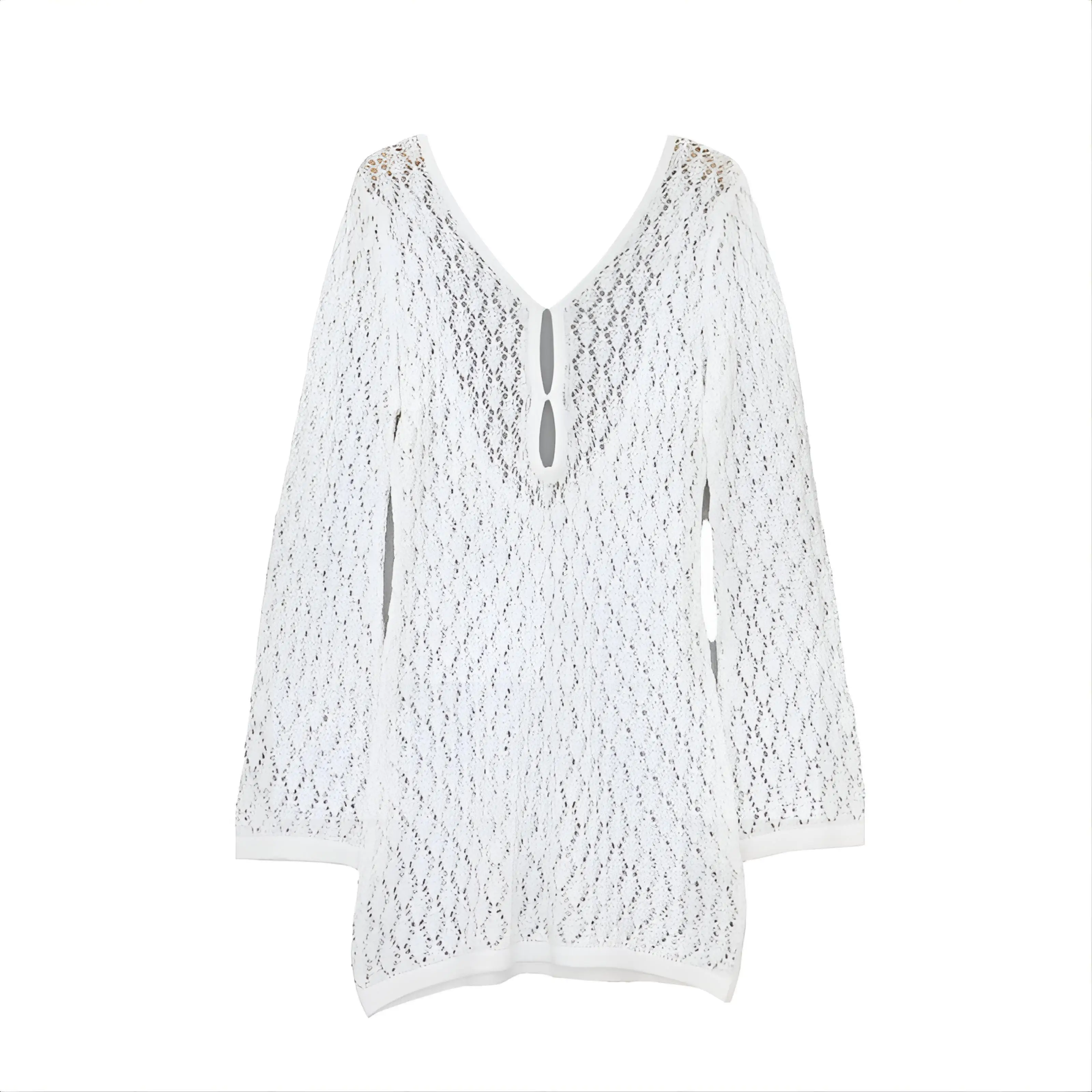 カバーアップ水着女性用クロスクリスタルサロングモロッコ風蝶柄外出用透かし彫りビーチ風調節可能リゾートゆったりGF