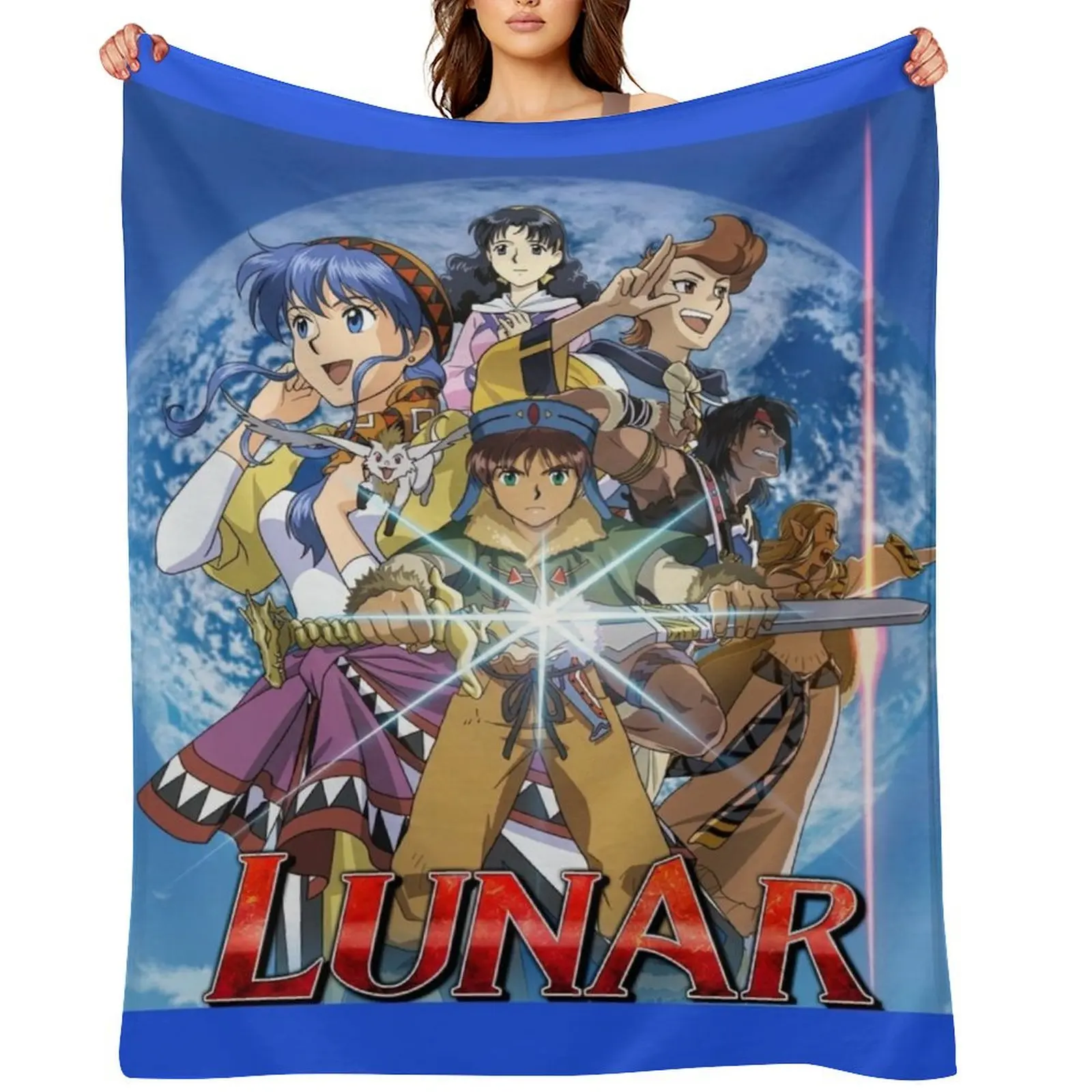 

Lunar: The Silver Star Throw Blanket Personalized Gift Travel christmas gifts Blankets Sofas Of Decoration Blankets