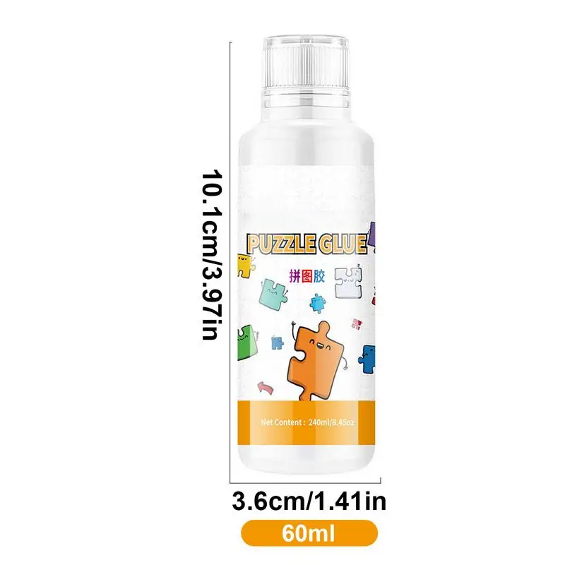 Quick Dry Puzzle Glue com cabeça de esponja, cola de quebra-cabeças solúvel em água, adesivo forte para papel e madeira