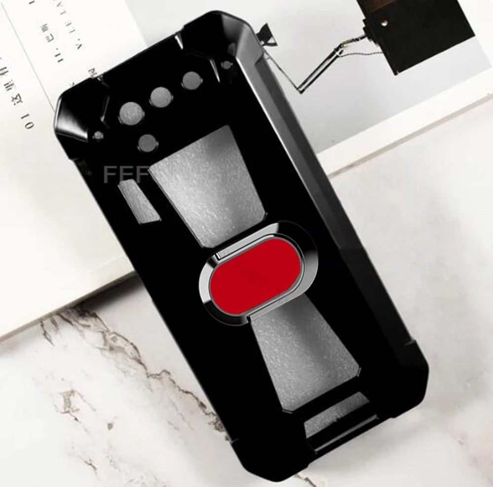 For Unihertz Tank 2 6.81 inches Unihertz 8849 Tank 2 Back Ring Holder Bracket Phone Case Smartphone TPU Soft Silicone Cover