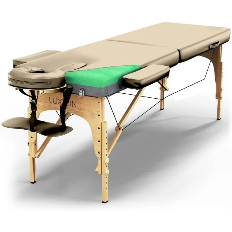 Premium Foam Massage Table - Easy Set Up - Foldable & Portable with Carrying Case