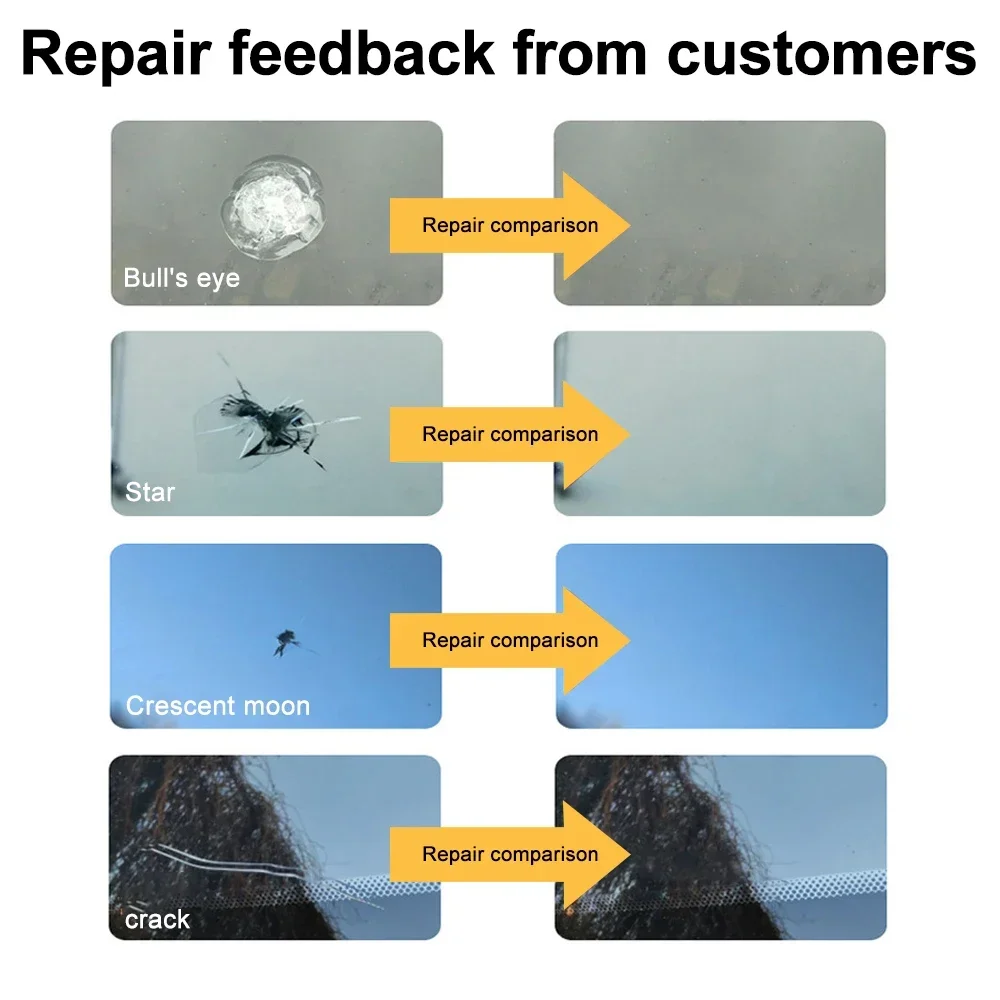 Kit de réparation de fissures de pare-brise de voiture, Kit de réparation d'écran de téléphone de fenêtre de voiture, colle de durcissement de verre, ensemble de restauration de fissures de verre automobile