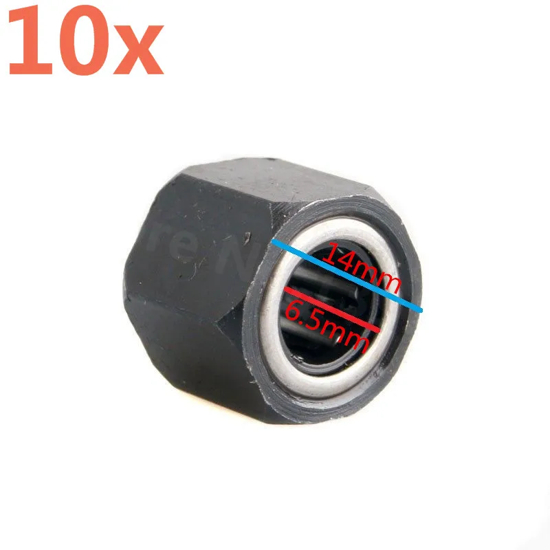 10 stks/partij HSP 1/10 Schaal R025 14mm Moer Eenrichtingslager Voor Hex VX 18 16 21 benzine Nitro Motor Onderdelen Baja