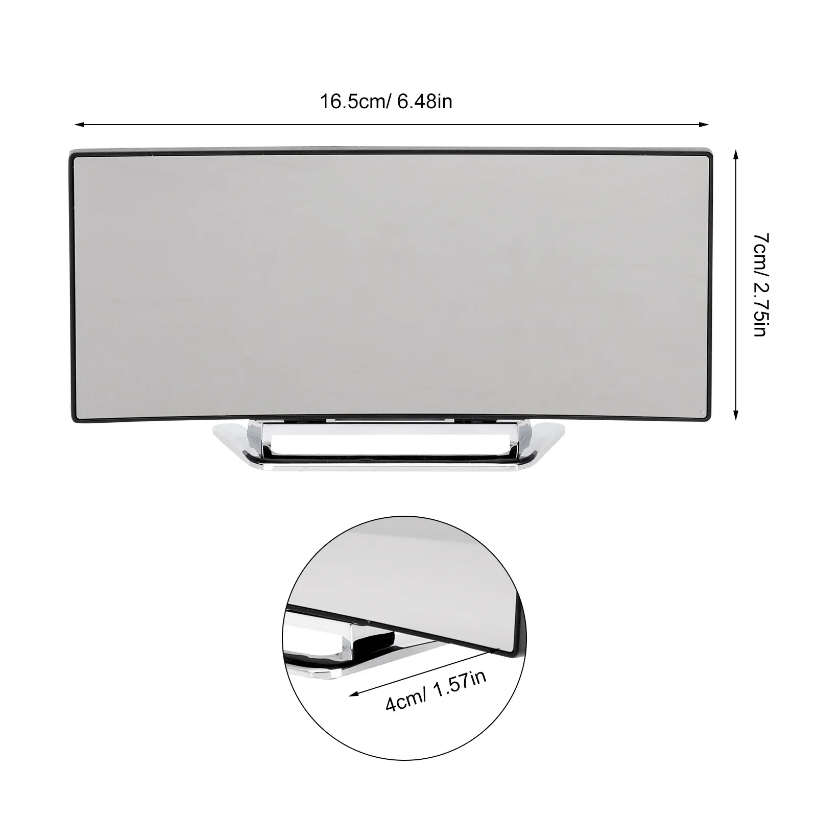 1Set Large Screen LED Alarm Clock Multifunctional Digital Display Mirror Surface Desktop Clock Silent Bedroom Home Use