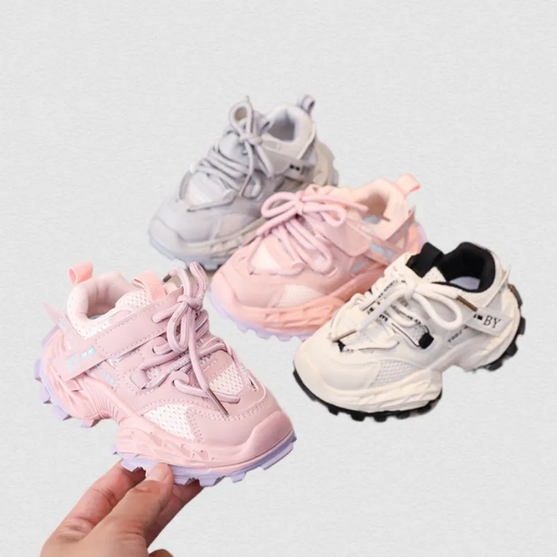 

Fashion Children Sneakers Boys Breathable Flat Kids Shoes for Lightweight Sports Running Student Non-slip Walking Shoes