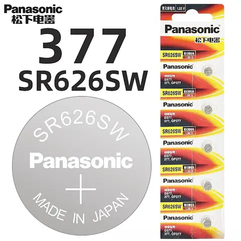 Panasonic sr626sw 377 watch battery 1.55V 377 button battery is suitable for Tissot Swatch CK Swatch quartz watch Silver oxide