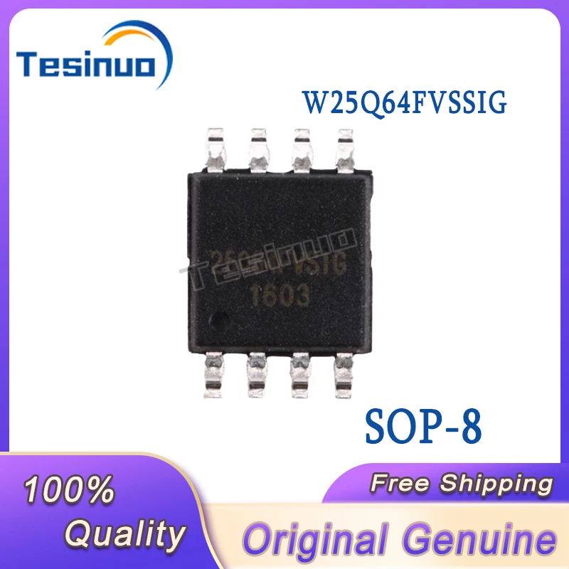 5/PCS New Original W25Q64FVSSIG 25Q64FVSIG SOP-8 IC 64MBIT 104MHZ memory chip In Stock