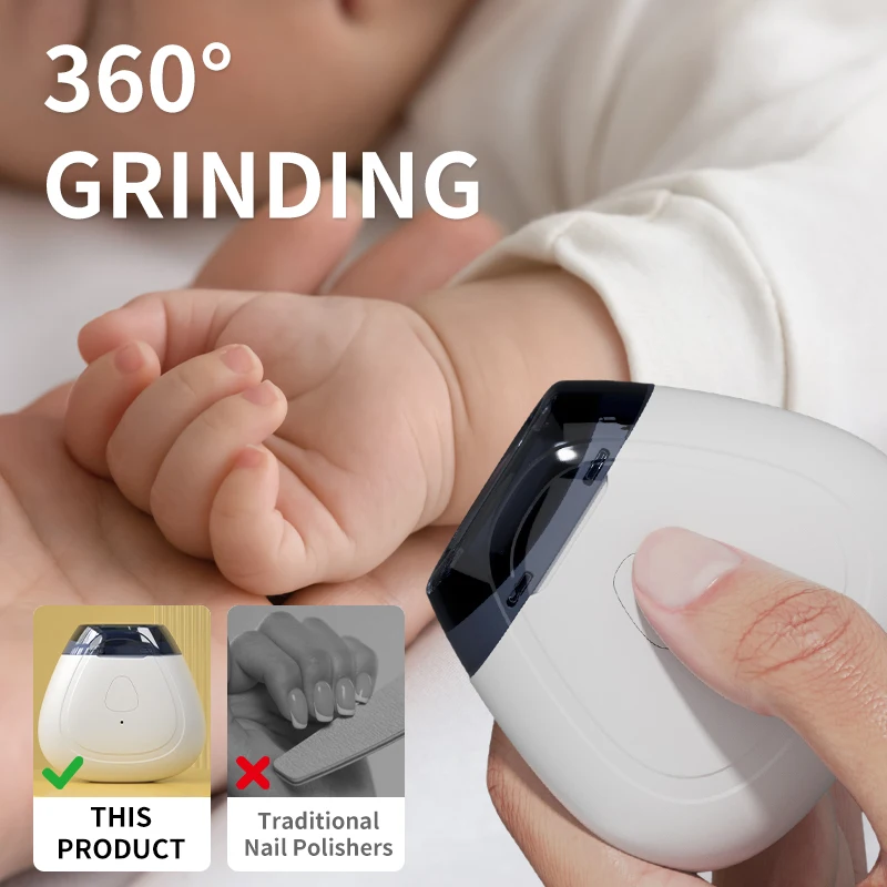 2 في 1 الكهربائية مسمار المقص القاطع مع مصباح ليد التلقائي طاحونة الأظافر المتقلب للطفل الكبار أدوات مانيكير صغيرة العناية بالأظافر