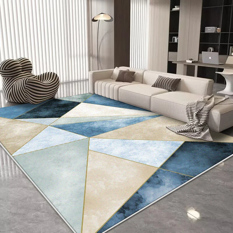 Modern Geometric Carpet for Living Room Modern Luxury Decoration Home Rugs for Bedroom Big Size Non-slip Easy Cleaning Floor Mat