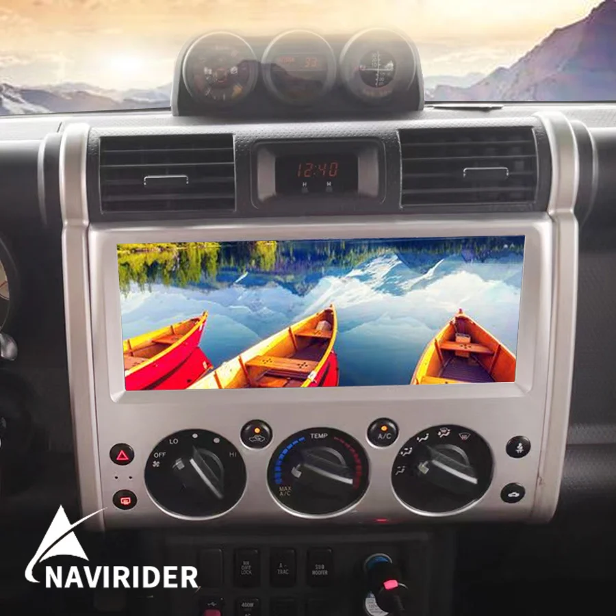 

12,3-дюймовый автомобильный радиоприемник с экраном Android 14 для Toyota FJ Cruiser 2004-2008 Carplay GPS-навигация Мультимедийный стерео видеоплеер 128 ГБ