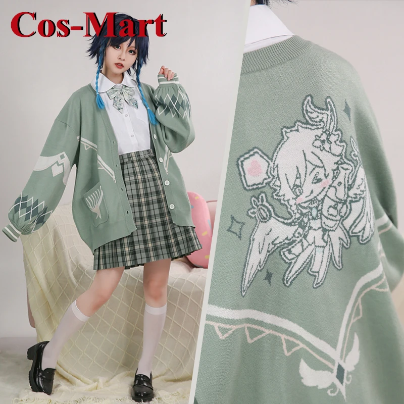 

Cos-Mart Hot Game Genshin Impact Venti Cosplay Costume Sweet Lovely JK Uniforms Activity Party Role Play Clothing