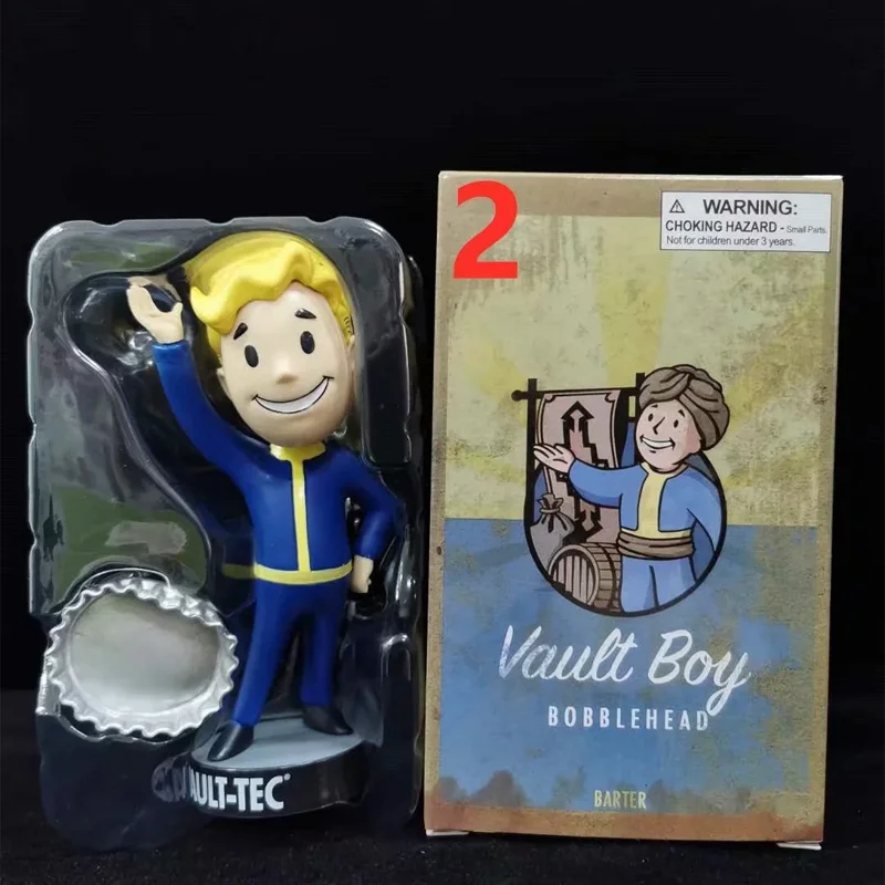 7 قطعة مجموعة Vault Boy Bobblehead (الجيل 1/2/3) ديكور السيارة شخصية الحركة نموذج ديكور لطيف هدية المهرجان