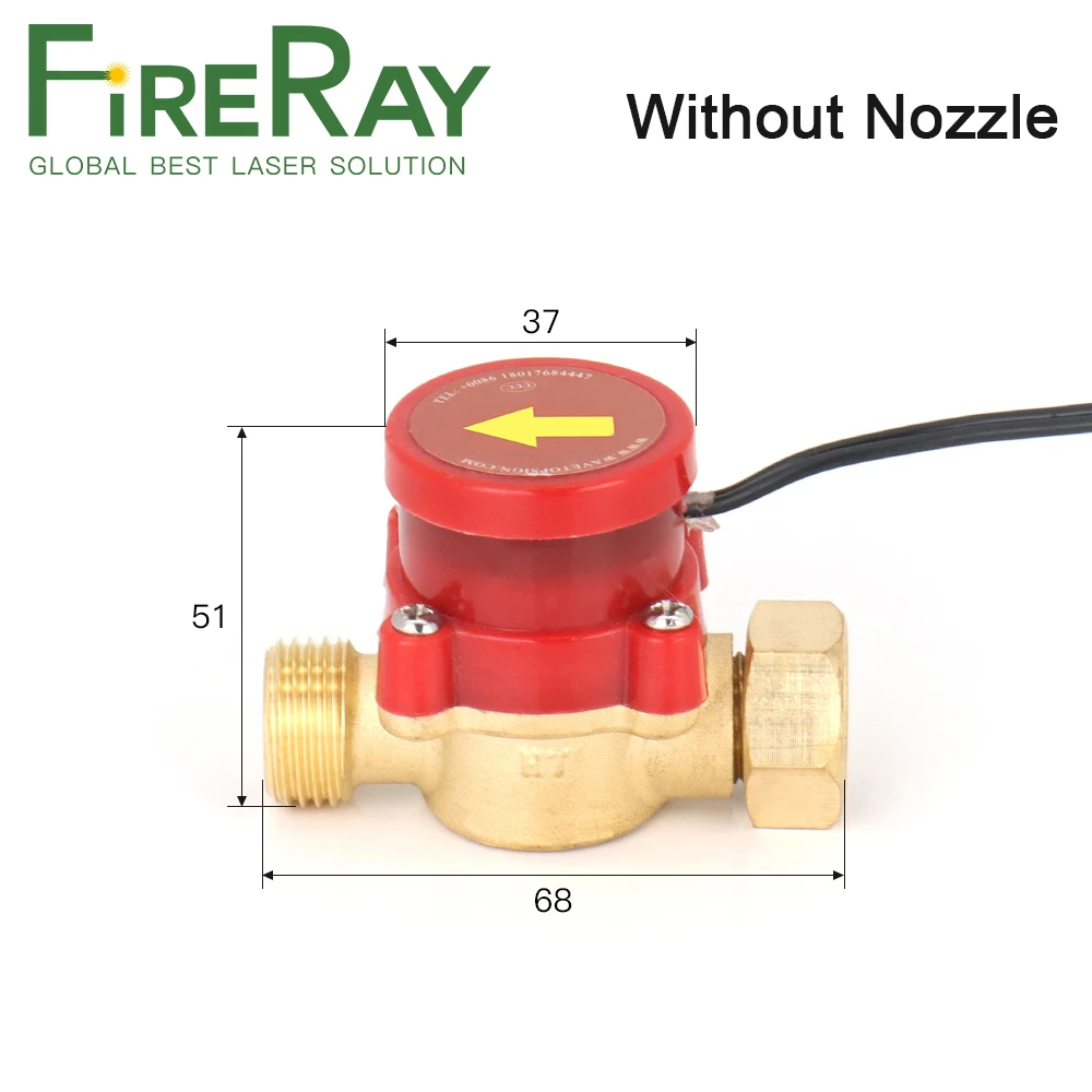 FireRay-Interruptor de flujo de agua, controlador de presión, bomba de circulación automática, Conector de rosca, protege el tubo láser CO2