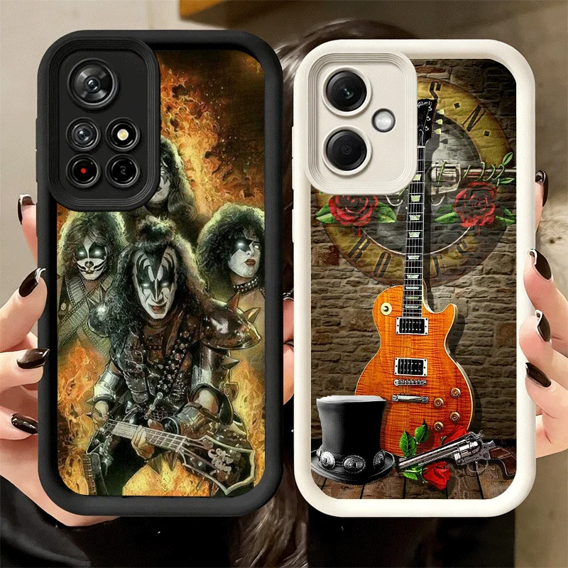 Funda para Teléfono Xiaomi Poco X7 X6 X5 X3 Pro Band G-Guns N R-Roses Shell M8 M7 M6 M5S X4 Redmi 15C 15 14C 13C 13 Funda Suave