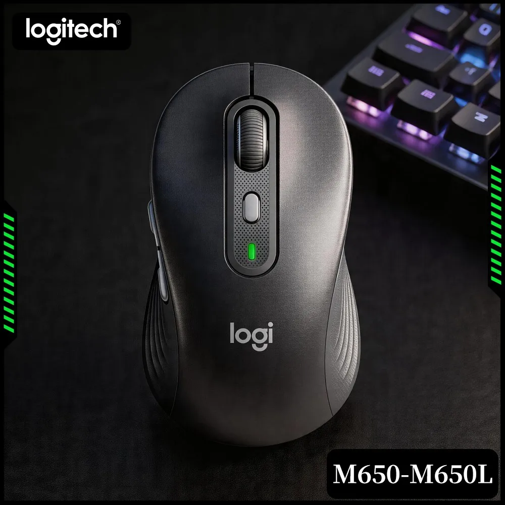 Logitech M650/M650L Wireless Ergonomic Mouse High Accuracy Tracking Quiet Click Wide System Compatibility Business Worker