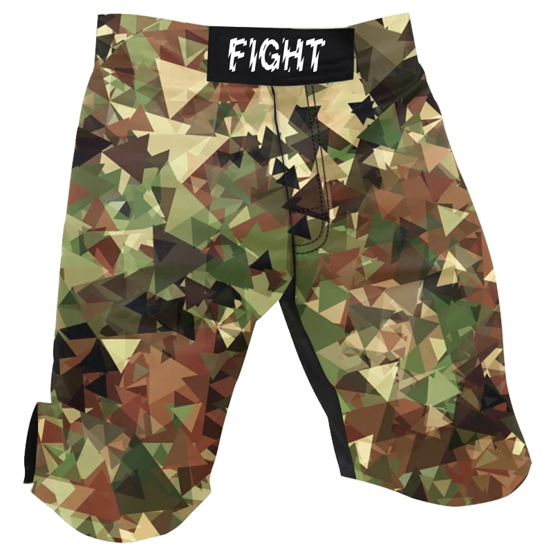 Customized men's camouflage shorts boxer shorts suitable for muay thai, mixed martial arts, youth clothing, sanda, sea surfing