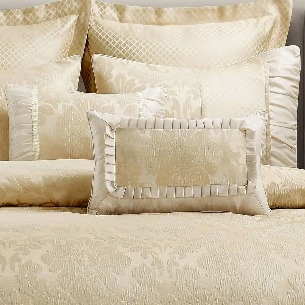 Sara Cotton Blend, King-Calking 7PC Duvet Cover Set, Multi-Tone o Beige