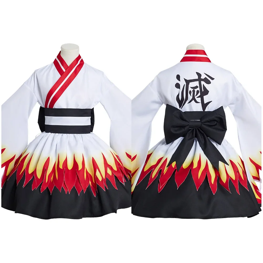 

Rengoku Kyoujurou Cosplay Costume Kimono Lolita Dress Outfits Halloween Carnival Suit