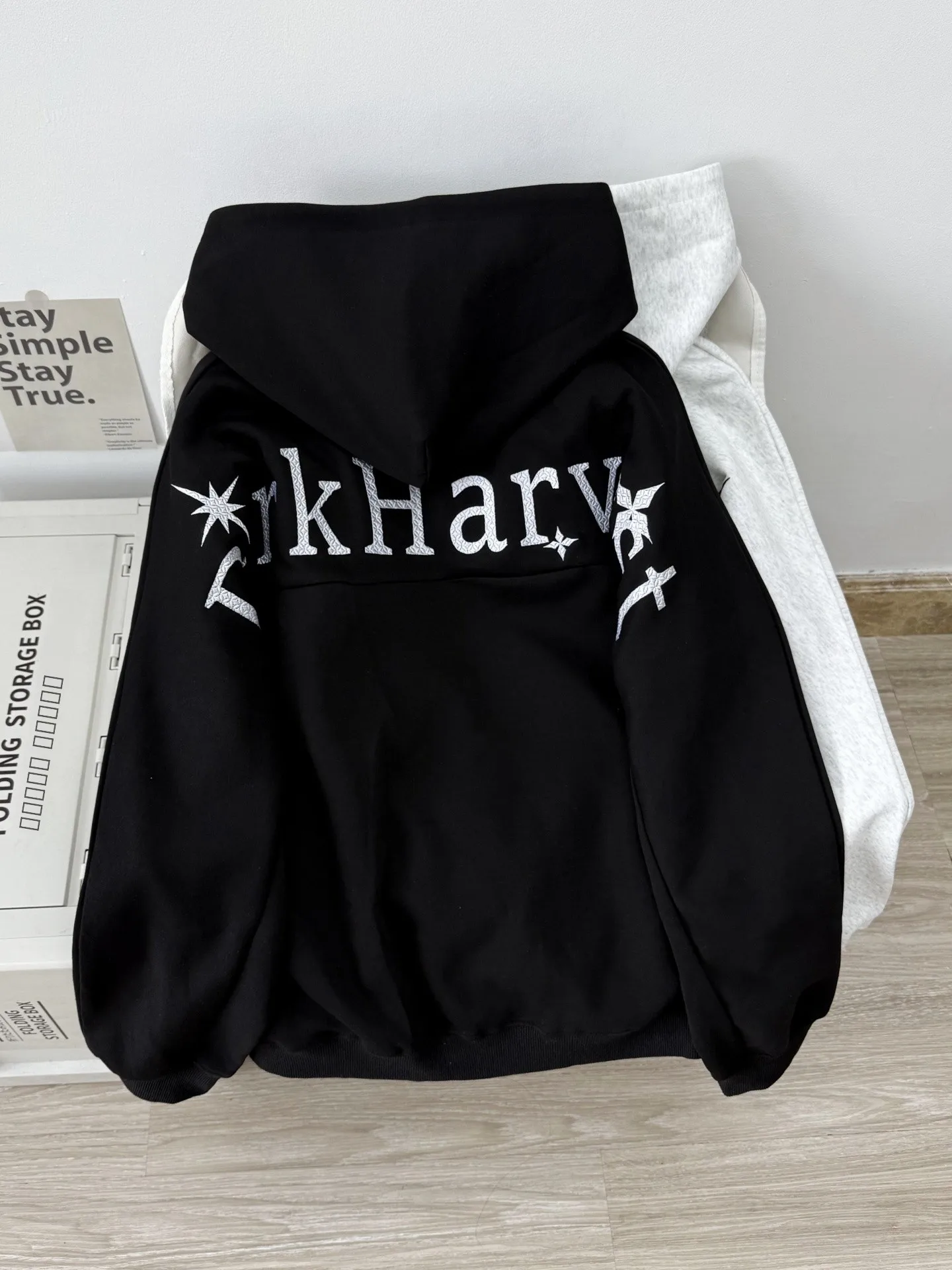 

Retro American Embroidered Hoodie Jaet Men's Women's Spring Autumn Winter Street Sle Vibe Trendy Top Casual Loose Fit