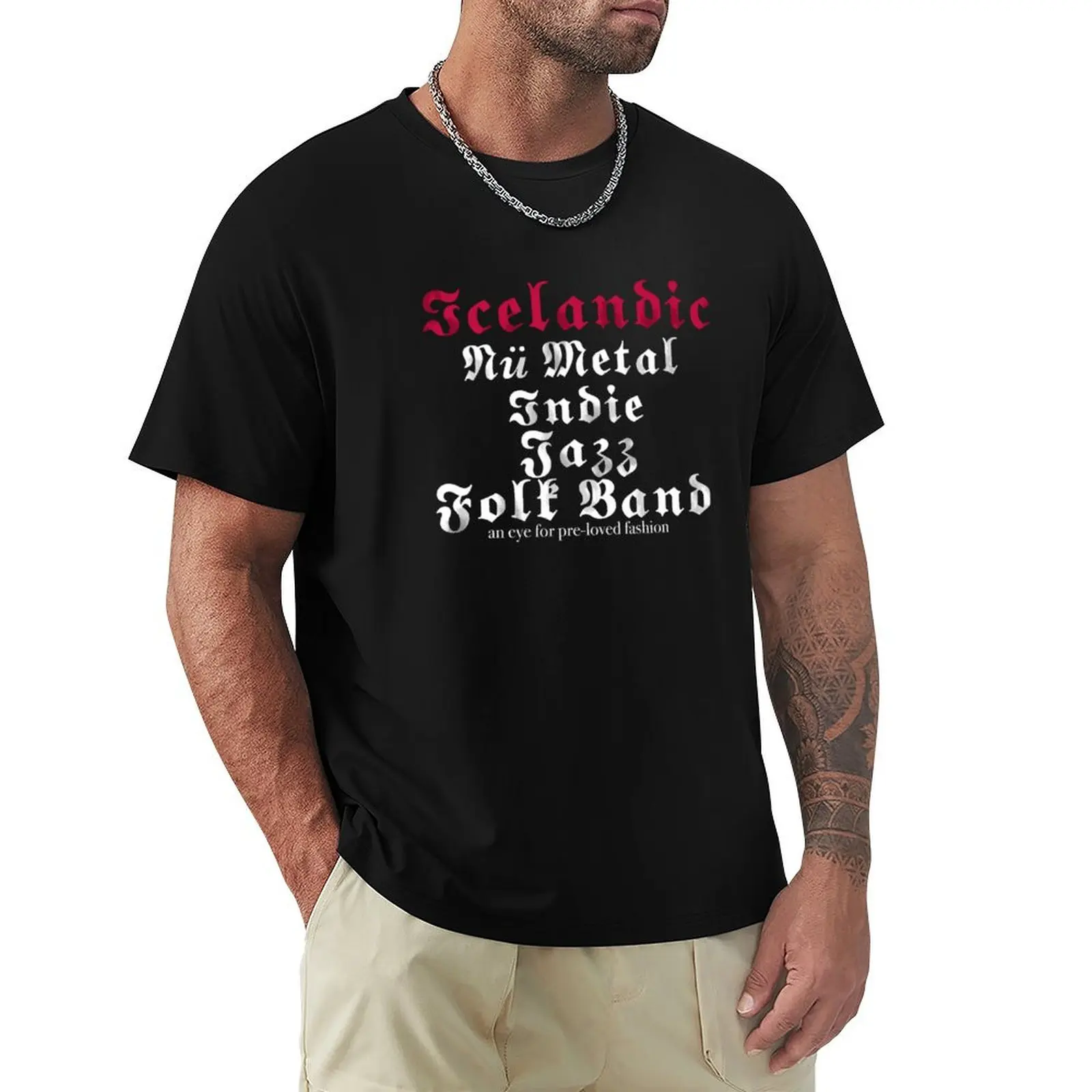 Icelandic Nü Metal Indie Jazz Folk Band T-Shirt man t shirts for men casual T-Shirt