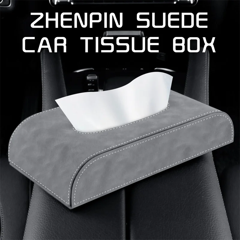 Car Tissue Box Holder Car Center Console Handkerchief Box Dashboard Backseat Pumping Paper Box Armrest Rectangular Tissue Case
