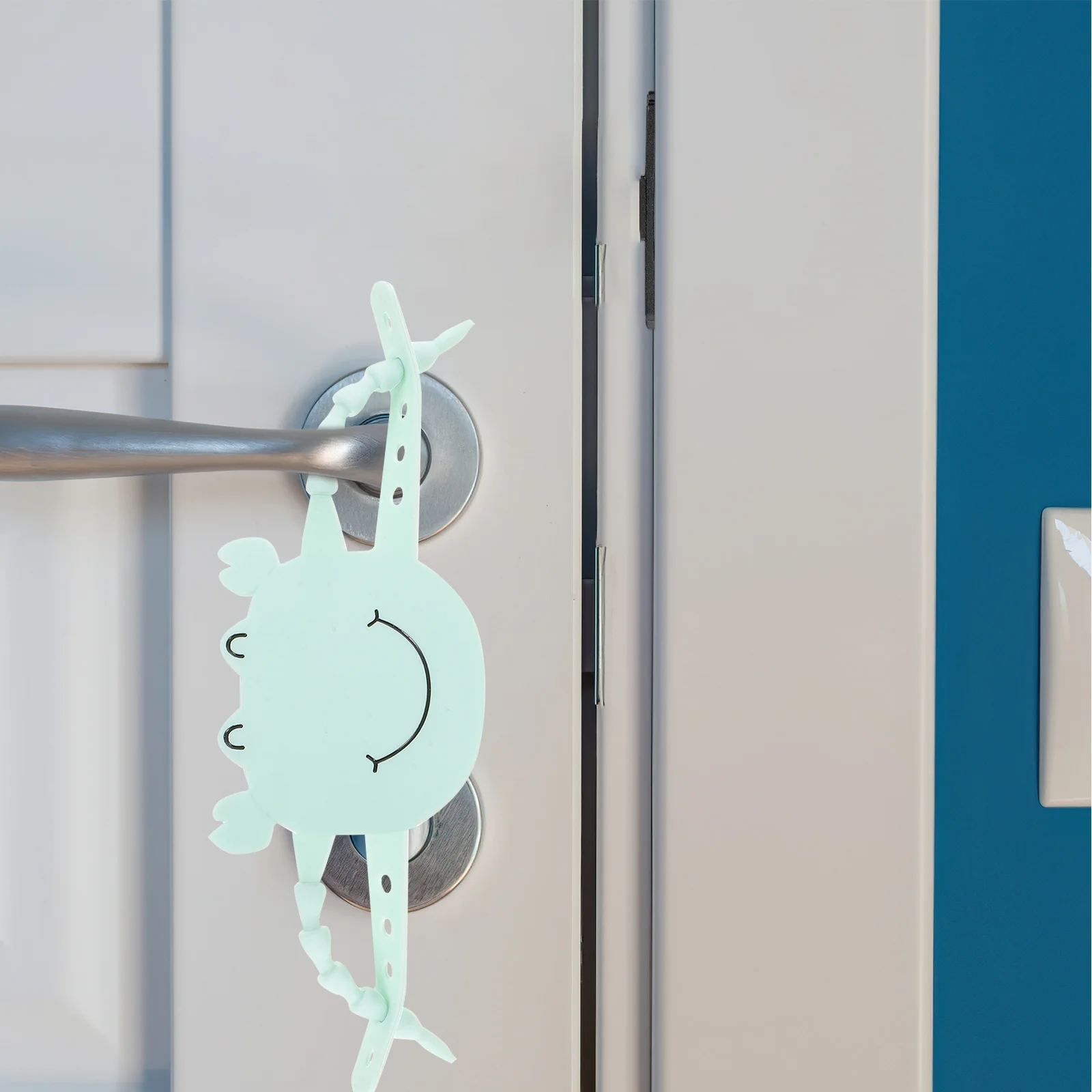 

2pcs Latch Covers For Nursery Baby Proof Door Slam Preventer Quiet Door Closer Safety Stopper For Home Office School Use