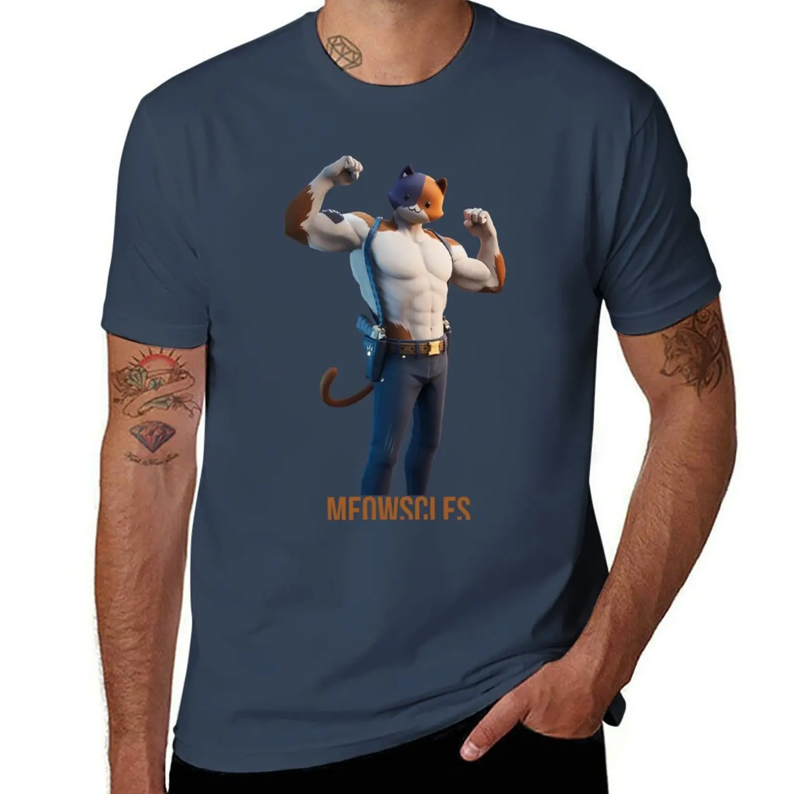 

Meowscles T-Shirt Casual Daily Outfit T-Shirt