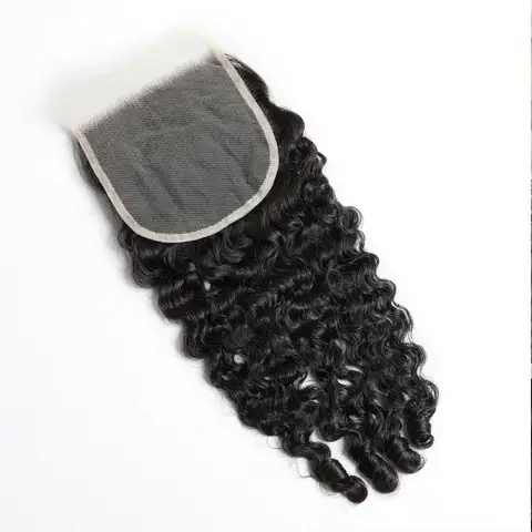 Burmese Curly  5x5 HD Transparent Lace Closure 100% Human Hair 13x4 Invisible HD Lace Frontal Pre-Plucked With Baby Hair