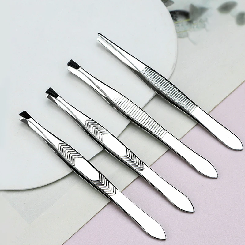 1PC プロフェッショナルピンセット 眉毛の脱毛に最適 細い毛も簡単に取り除き、リラックスして取り除くことができます