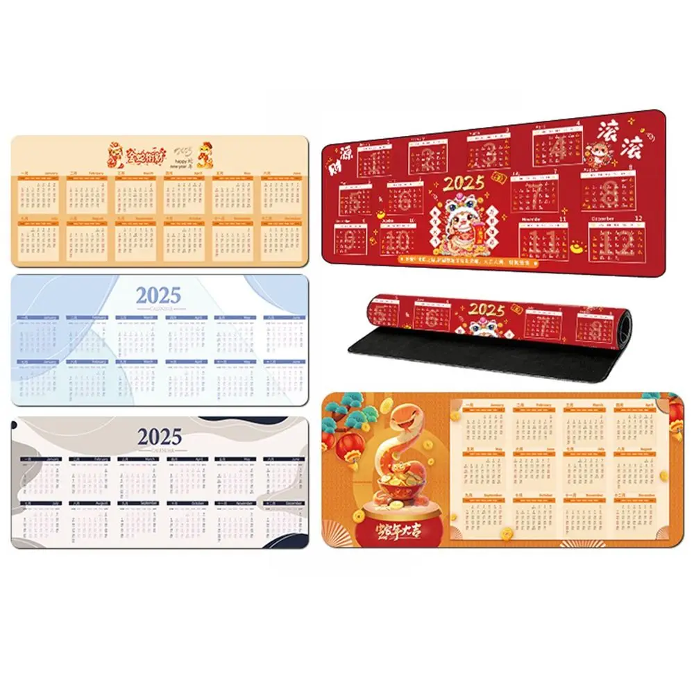 الإبداعية 2025 التقويم ماوس الوسادة السلس مخيط حافة لوحة المفاتيح الحصير مكتب حامي السنة الجديدة هدية الألعاب ماوس الوسادة منصات الكمبيوتر المحمول
