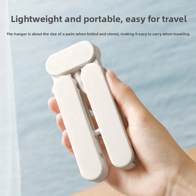 Portable Non Slip Foldable Travel Hanger with Clips Heavy Duty Wrinkle Free for Home Trip Use Office Hotel Camping Suit Coat
