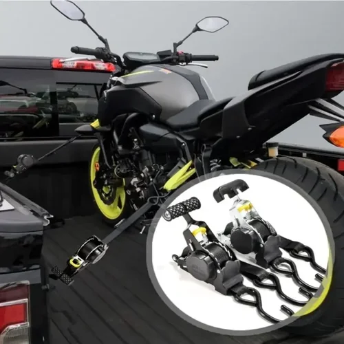 Imagen 2 del producto Correas automáticas para cinta de carga, cinturones retráctiles para motocicletas, correa de trinquete para carga, correa de equipaje, cinturón tensor de trinquete para coche