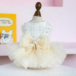 1PC Pet Clothing Dog Summer Cat Sisi Princess White Wedding Dress Princess Dress Suitable for Small and Medium sized Dogs