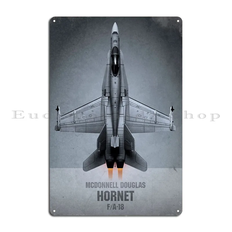 F18 Hornet Metal Plaque Poster Plates Garage Cinema Designing Vintage Tin Sign Poster