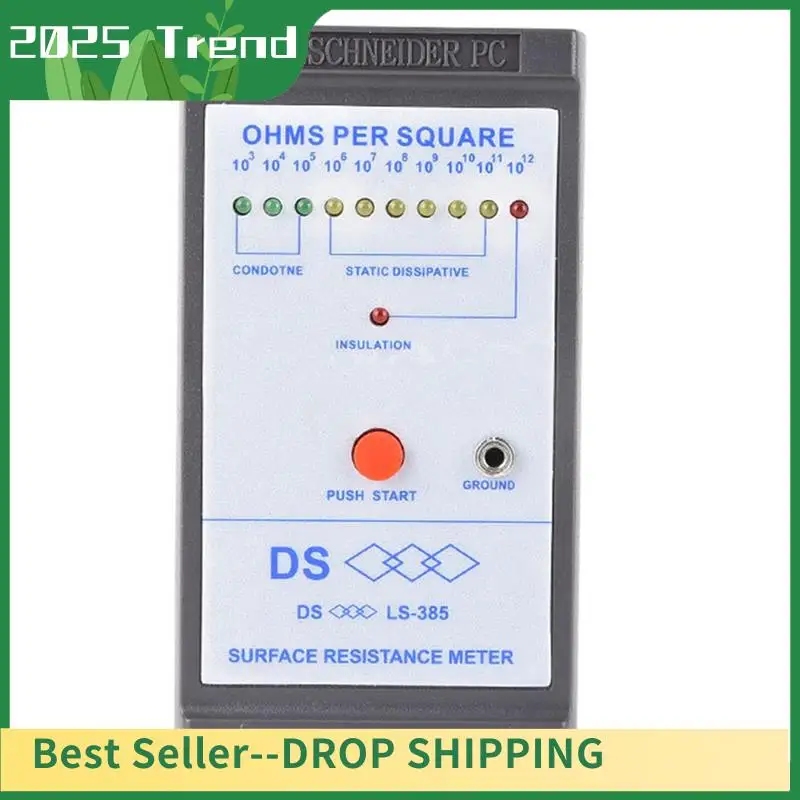 Ad33 quente LS-385 display led testador de resistência de superfície teste antiestático indução ohm medidores teste de resistência com indicação led