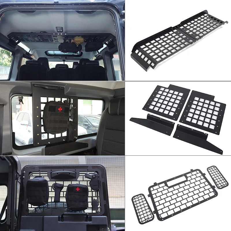 For Land Rover Defender 2004-2018 Car Trunk Side Window tailgate Storage Shelf Organizer Rack Hanging Bracket Car Accessories