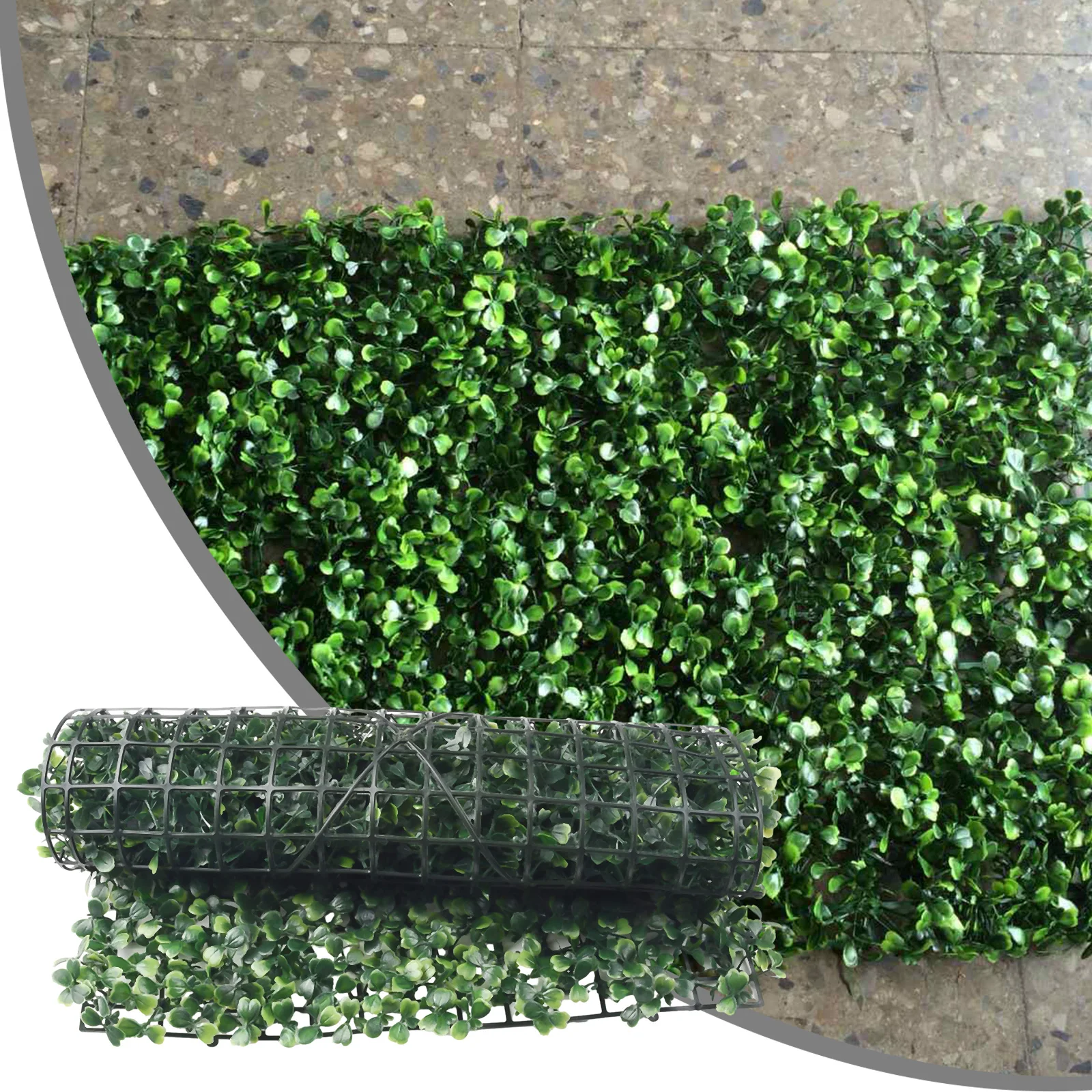 Garten-Kunstrasen Künstliche Pflanzenwände Laubhecke Grasmatte Grüne Paneele Zaun 40x60cm Sichtschutz-Hecke