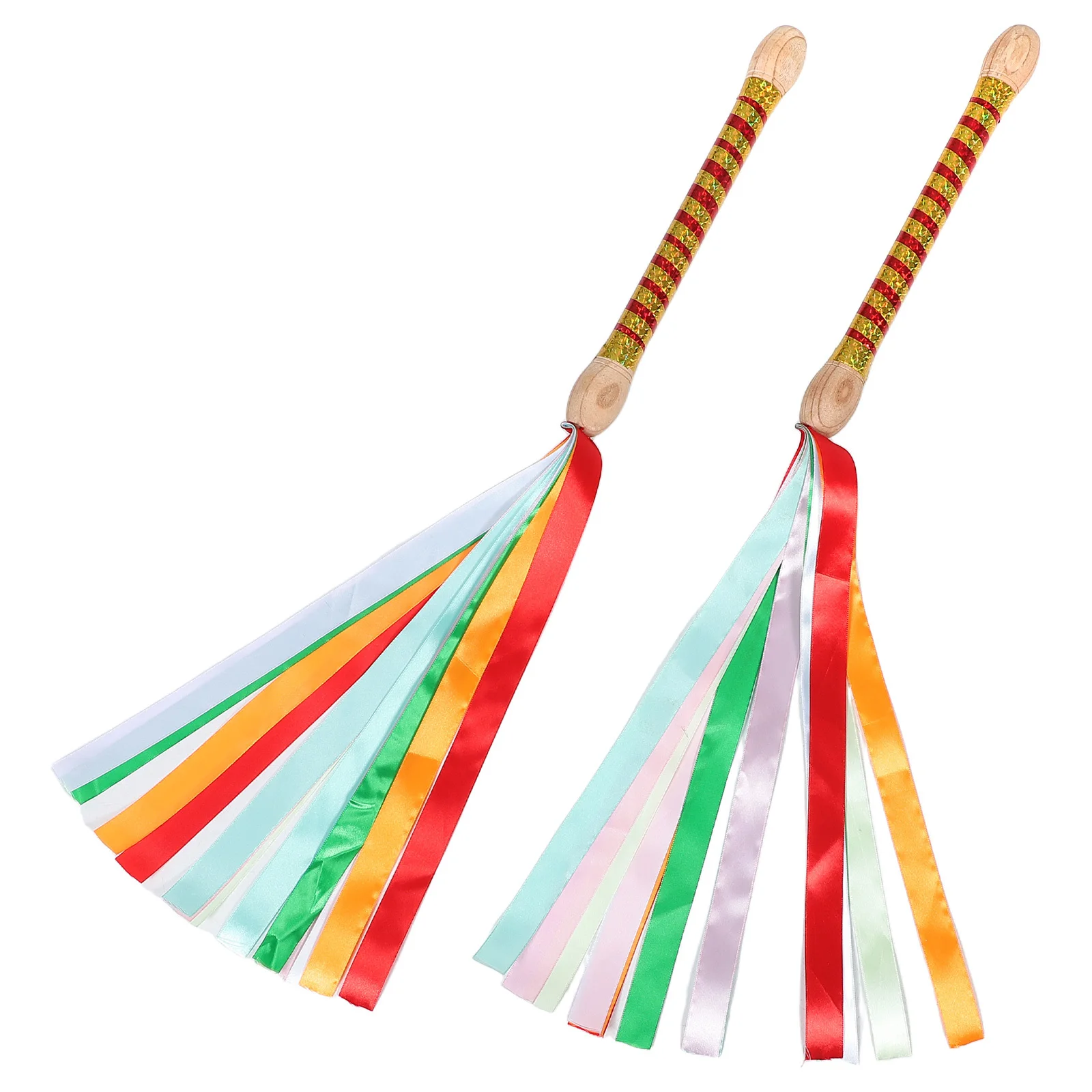 

2Pcs Wood Drumsticks Multi Color Comfortable Grip for Kids Adults Practice Dandiya Sticks Wooden Drumsticks