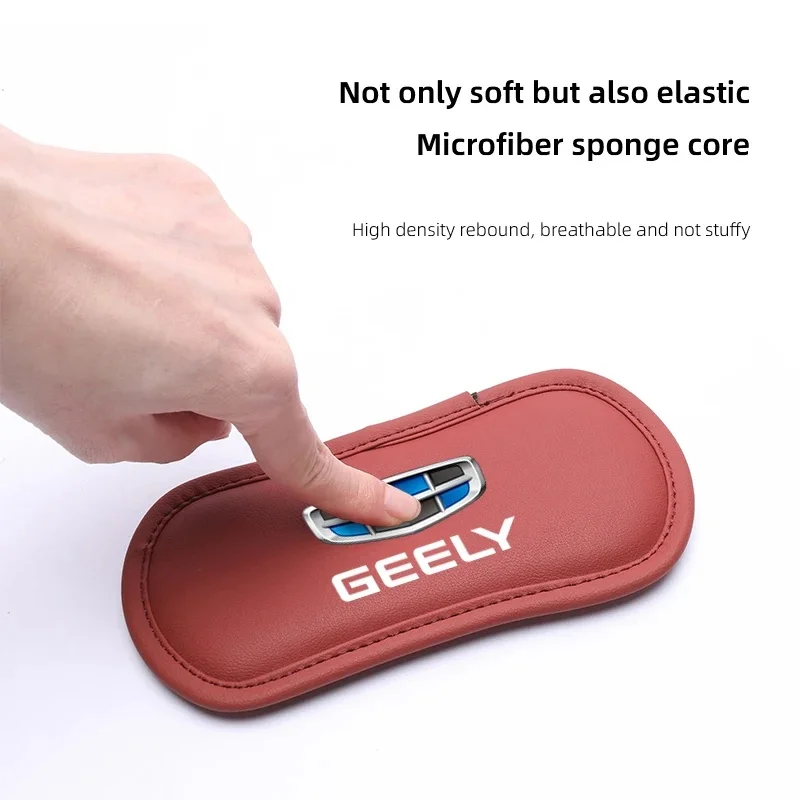 

Durable PU Leather Car Knee Cushion for Geely Monjaro Atlas Coolray Emgrand Vision Tugella Preface Anti-Scratch Auto Accessories