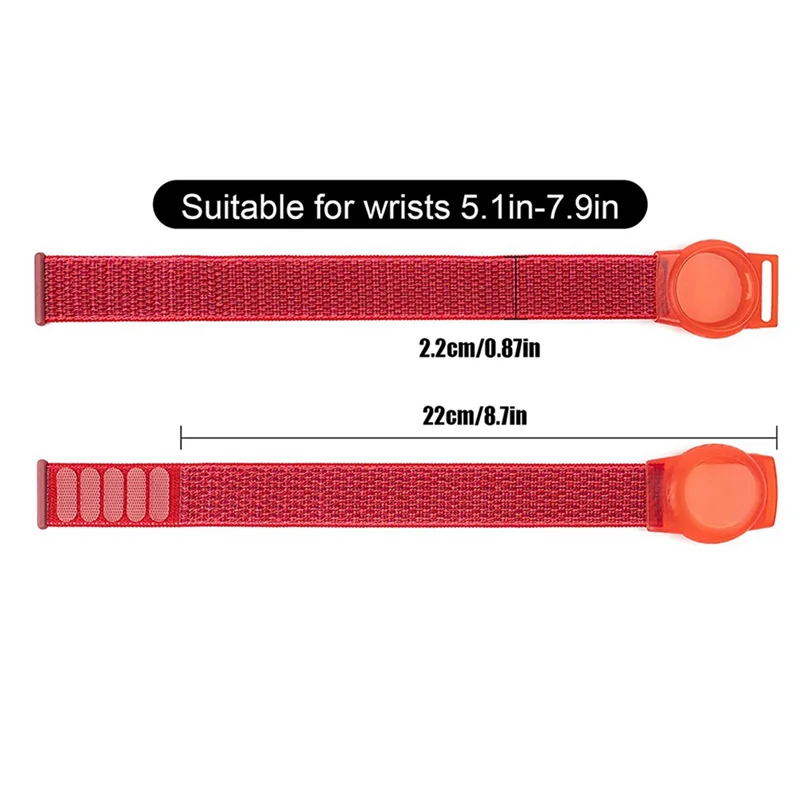 ABZZ-3X Kid Wristband Compatible With  Airtag, Protective Case For Air Tag GPS Tracker Holder With Nylon Bracelet C