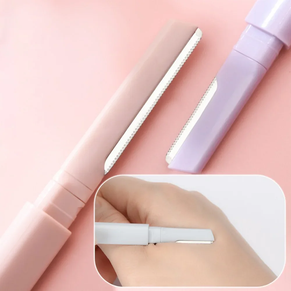 Double-ended Eyebrow Trimmer Blade Safe Professional Folding Eyebrow Knife Face Hair Removal Scraper Shaver Makeup Beauty Tools