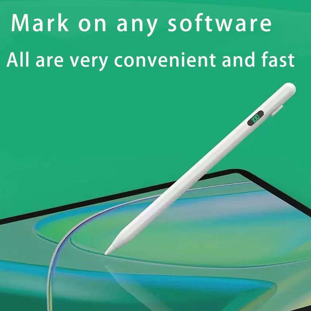 아이패드용 스타일러스 펜: 팜 리젝션 및 틸트 감응 기능이 있는 아이패드 펜슬용 고속 충전 - 아이패드 10/9/8/7/6용 펜