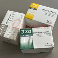 10-100 Uds. Aguja desechable superfina 30G 34G 4mm 13mm 25mm indolora pequeña para irrigador de dientes aguja empaquetada estéril