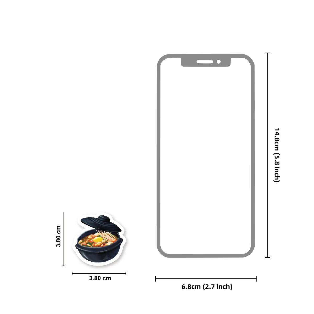 46pcs Korean Food Pattern Stickers for Notebooks, Water Bottles, Suitcases, Food Festivals, Restaurants, Children Stickers