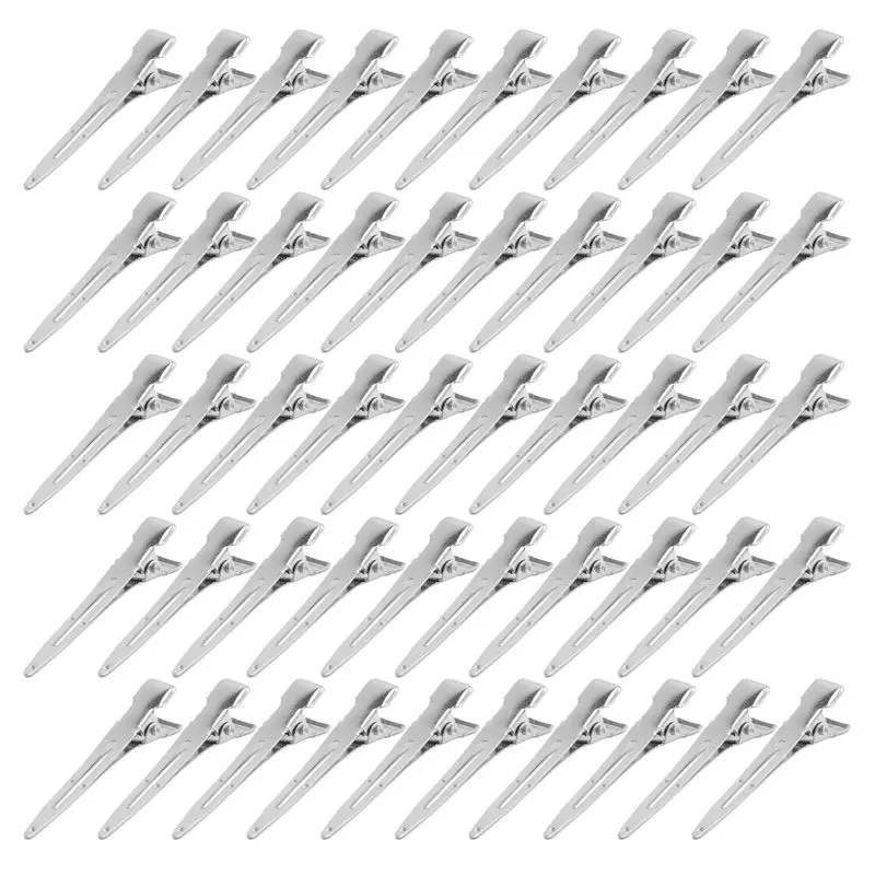 

L73A 2025-100Pcs 45Mm Hair Clips Girl Hair Bows Single Prong Alligator Clips Bobby Pin