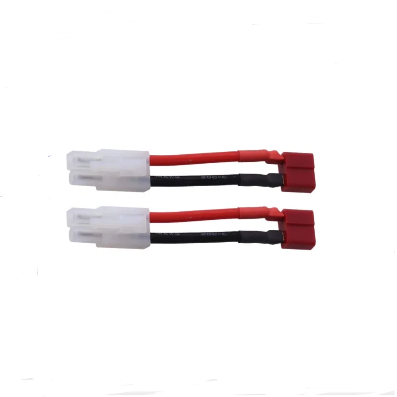 2Pcs 14awg/18awg 4cm Deans T Plug Male Female to Tamiya EC2 Mini Tamiya Male Female Connector Adaptor Plug for Rc Battery ESC