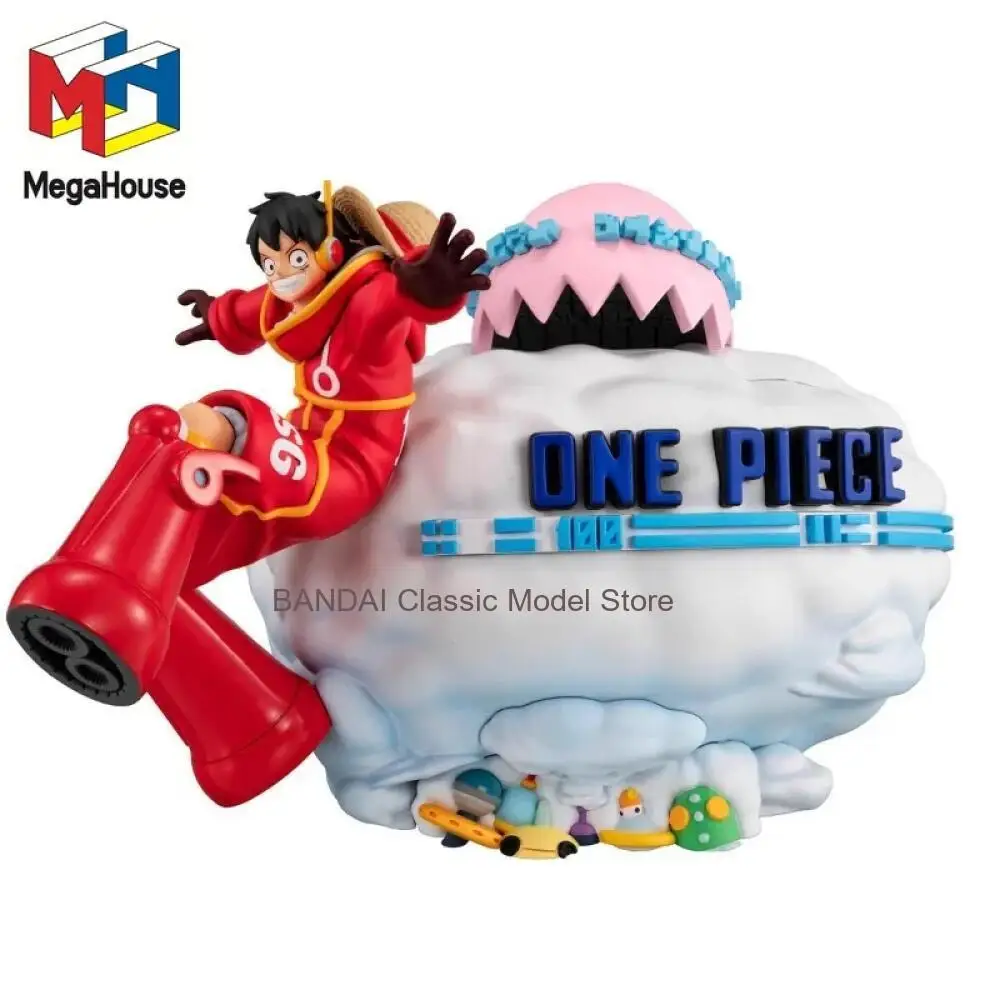 Hucha de personaje original MegaHouse, One Piece, Monkey D. Luffy, figuras de acción de anime, juguetes para niños, regalo, modelo coleccionable