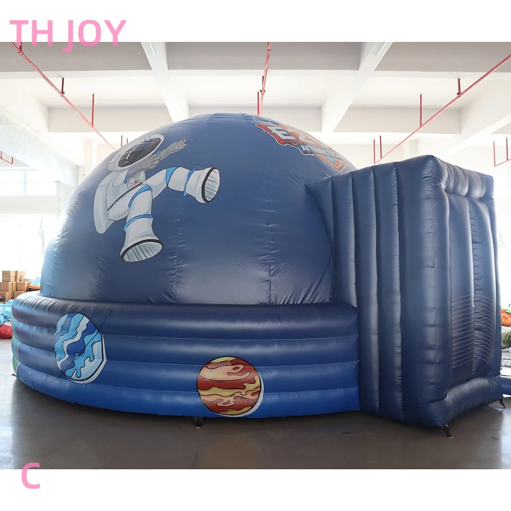 Schnelles Luftschiff zur Tür, Premium-Schule, Bildung, Ausstellungsausrüstung, Projektion, aufblasbares Planetarium, Kuppelzelt mit Luftgebläse